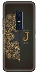 Amazon Brand - Solimo Designer Black Pattern Alphabet-J 3D Printed Hard Back Case Mobile Cover for Vivo V17 Pro