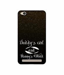 Amazon Brand - Solimo Designer Daddy's Girl and Mummy World UV Printed Soft Back Case Mobile Cover for Mi Redmi 5A