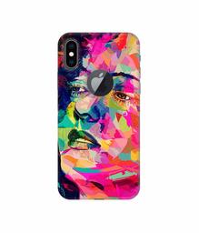 Amazon Brand - Solimo Designer Multicolor Lady Vector 3D Printed Hard Back Case Mobile Cover for Apple iPhone Xs Max (Logo Cut)