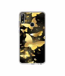 Amazon Brand - Solimo Designer Golden Butterfly Pattern UV Printed Soft Back Case Mobile Cover for Asus ZenFone Max Pro M2