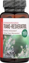 Whole Foods Market, Trans-Resveratrol 250mg, 60 ct