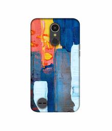 Amazon Brand - Solimo Designer Canvas with Blue Paint 3D Printed Hard Back Case Mobile Cover for LG K10 (2017)