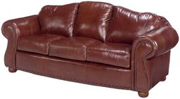 Pinzon Oyster Bay Leather Sofa, Toffee