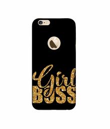 Amazon Brand - Solimo Designer Sparkle Girl Boss 3D Printed Hard Back Case Mobile Cover for Apple iPhone 6 / 6S (Logo Cut)