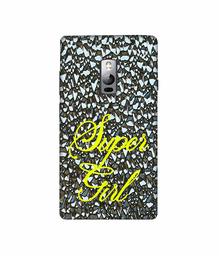 Amazon Brand - Solimo Designer Super Girl On Foil 3D Printed Hard Back Case Mobile Cover for OnePlus 2