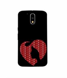 Amazon Brand - Solimo Designer Heart Shape Lady with Glitter 3D Printed Hard Back Case Mobile Cover for Motorola Moto G4 Plus