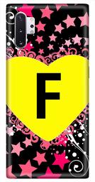 Amazon Brand - Solimo Designer Heart Pattern Alphabet-F 3D Printed Hard Back Case Mobile Cover for Samsung Galaxy Note 10 Plus