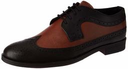 Amazon Brand - Symbol Men's Black/ Tan PU Formal Shoes - 9 UK (AZ-SY-428)