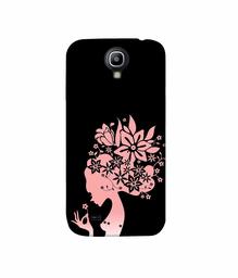 Amazon Brand - Solimo Designer Pink Color Lady Vector 3D Printed Hard Back Case Mobile Cover for Samsung Galaxy S4 GT i9500