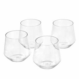 AmazonBasics Tritan Stemless Wine Glasses - 14-Ounce, Set of 4