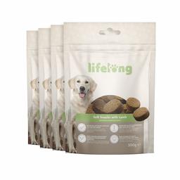 Marque Amazon - Lifelong - Friandises pour chiens, riches in protéines, avec agneau (4 pack x 300gr)