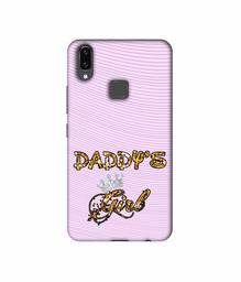 Amazon Brand - Solimo Designer Daddy's Girl in Glitter Pattern 3D Printed Hard Back Case Mobile Cover for Vivo V9 / V9 Pro