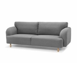 Movian Brunnan 3-Sitzer-Sofa, 225 x 94 x 84 cm, schmutzabweisendes Polyester, Dunkelgrau