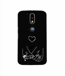 Amazon Brand - Solimo Designer Holding Hands 3D Printed Hard Back Case Mobile Cover for Motorola Moto G4 Plus (with Logo Cut)