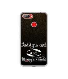 Amazon Brand - Solimo Designer Daddy's Girl and Mummy World UV Printed Soft Back Case Mobile Cover for Itel A46