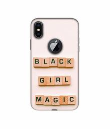 Amazon Brand - Solimo Designer Black Girl Magic 3D Printed Hard Back Case Mobile Cover for Apple iPhone X (Logo Cut)