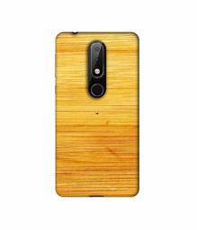 Amazon Brand - Solimo Designer Yellow Brush Texture 3D Printed Hard Back Case Mobile Cover for Nokia 6.1 Plus