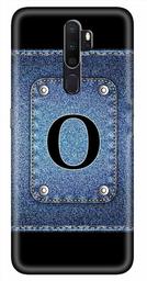 Amazon Brand - Solimo Designer Button Jeans Alphabet-O 3D Printed Hard Back Case Mobile Cover for Oppo A9 (2020)