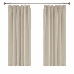 UMI Essentials Set of 2 Curtains with Ruffle Tape