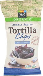 365 Everyday Value, Organic Lightly Salted Tortilla Chips, Blue Corn, 16 Ounce