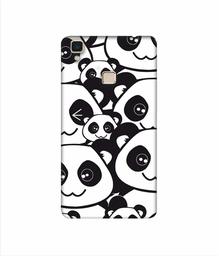 Amazon Brand - Solimo Designer Panda Texture 3D Printed Hard Back Case Mobile Cover for Vivo V3 Max