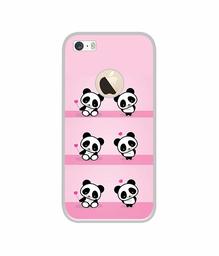 Amazon Brand - Solimo Designer Panda Pattern UV Printed Soft Back Case Mobile Cover for Apple iPhone 5 / 5S