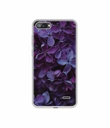 Amazon Brand - Solimo Designer Purple Flowers UV Printed Soft Back Case Mobile Cover for I Kall K1