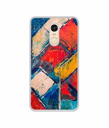 Amazon Brand - Solimo Designer Dark Multicolor Blocks UV Printed Soft Back Case Mobile Cover for Mi Redmi Note 4