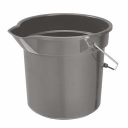 AmazonCommercial 14 Quart Plastic Cleaning Bucket, Grey - 2-pack