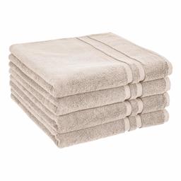 AmazonBasics GOTS Certified Organic Cotton Bath Towel - 4-Pack