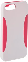 AmazonBasics - Carcasa para iPhone 5 y 5S (policarbonato y silicona), color blanco y rosa