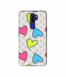 Amazon Brand - Solimo Designer Multicolor Heart 3D Printed Hard Back Case Mobile Cover for Oppo A9 (2020)