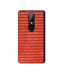 Amazon Brand - Solimo Designer Red and Purple Brick 3D Printed Hard Back Case Mobile Cover for Nokia 6.1 Plus