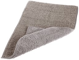 Pinzon Reversible Chenille Bath Mat, 21-by-34-Inch, Platinum