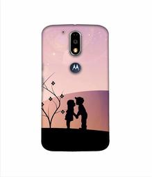 Amazon Brand - Solimo Designer Kiss-ing Couple 3D Printed Hard Back Case Mobile Cover for Motorola Moto G4 Plus (with Logo Cut)