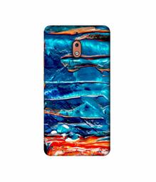 Amazon Brand - Solimo Designer Blue Oil Color 3D Printed Hard Back Case Mobile Cover for Nokia 2.1