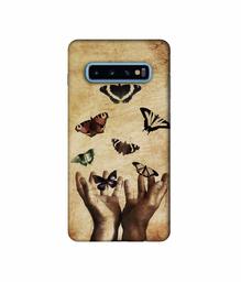 Amazon Brand - Solimo Designer Butterflies 3D Printed Hard Back Case Mobile Cover for Samsung Galaxy S10 Plus