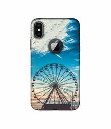 Amazon Brand - Solimo Designer Crown Wheel 3D Printed Hard Back Case Mobile Cover for Apple iPhone X (Logo Cut)