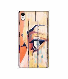 Amazon Brand - Solimo Designer Potrat On Wood 3D Printed Hard Back Case Mobile Cover for Sony Xperia Z2