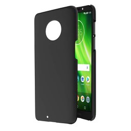 Amazon Brand - Solimo Moto G6 Mobile Hard Back & Slim Cover - (Black)