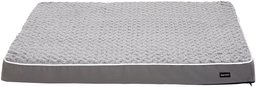 AmazonBasics Ergonomic Foam Pet Dog Bed, 35 x 44 Inches, Grey