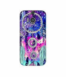 Amazon Brand - Solimo Designer Round Wall Hanging Pattern 3D Printed Hard Back Case Mobile Cover for HTC One M8