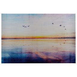 Amazon Brand – Rivet Seagulls Across The Water Sunset Horizon Canvas Print Wall Art, 45