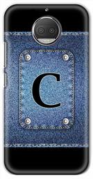 Amazon Brand - Solimo Designer Button Jeans Alphabet-C 3D Printed Hard Back Case Mobile Cover for Motorola Moto G5S Plus