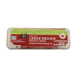 365 Everyday Value, Cage-Free Large Brown Grade A Eggs, 12 CT