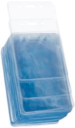 AmazonBasics Badge Holder, Vertical, Clear, 50 per Pack