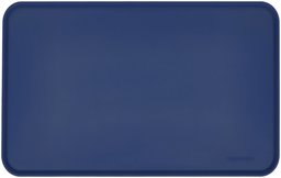 AmazonBasics Silicone Waterproof Pet Food and Water Bowl Mat for Dog or Cat - 18.5 x 11.5 Inches, Blue