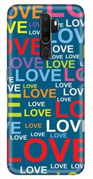 Amazon Brand - Solimo Designer Love Pattern Design 3D Printed Hard Back Case Mobile Cover for Oppo A5 (2020)