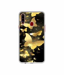 Amazon Brand - Solimo Designer Golden Butterfly Pattern UV Printed Soft Back Case Mobile Cover for Samsung Galaxy A20s