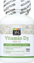 365 EVERYDAY VALUE Vitamin D3 Softgels, 400 IU, 100 CT